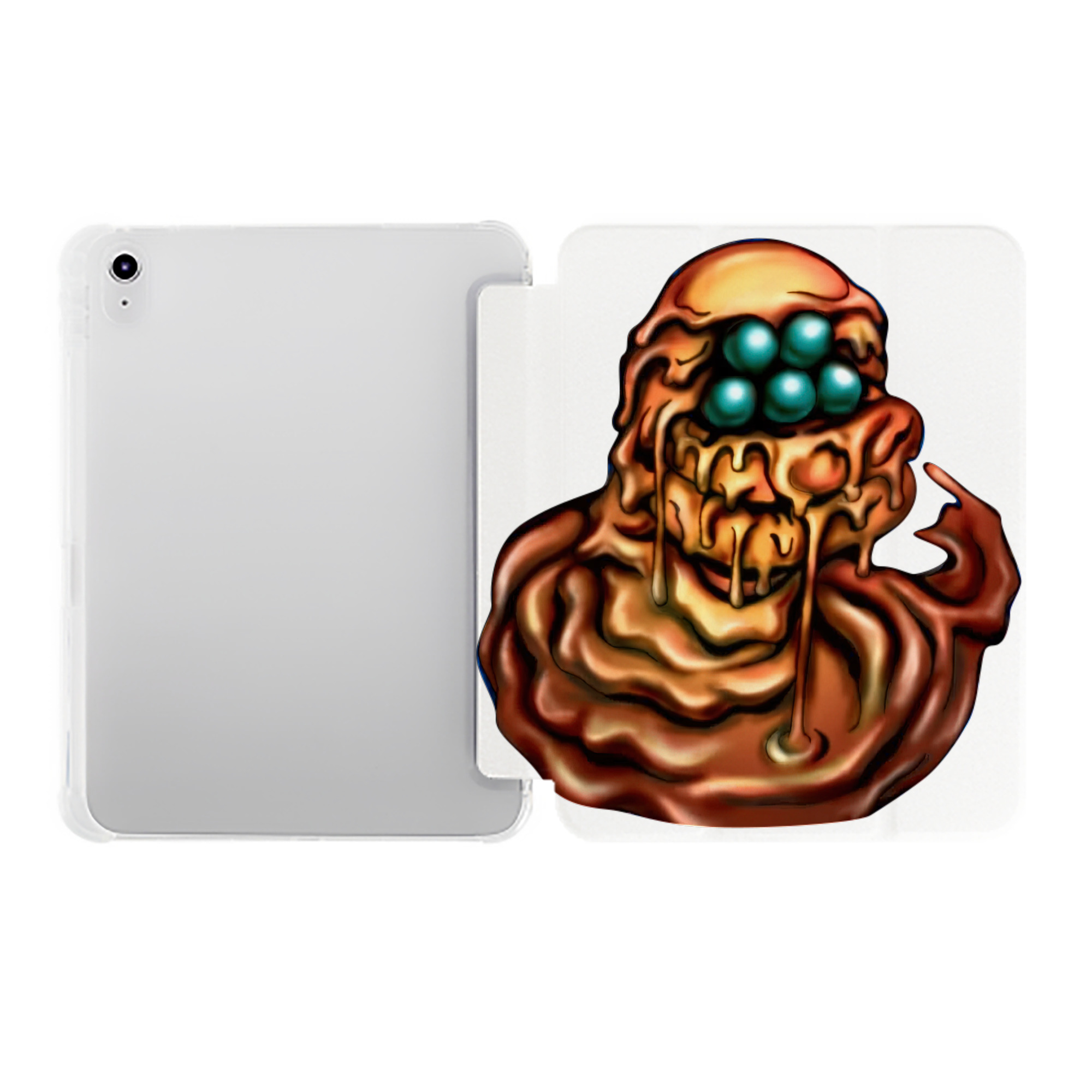 （画像用） 遊☆戯☆王 Yu-Gi-Oh! IPad ケース ペン収納付き 三つ折りスタンド PUレザー×シリコン 対応機種9.5/10.5/10.9インチ